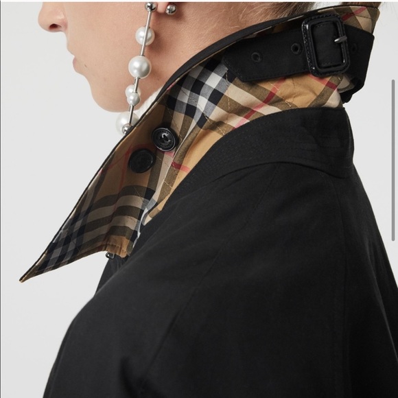 NEW Burberry Side-slit Garbadine Black Trench Coat - Picture 4 of 5